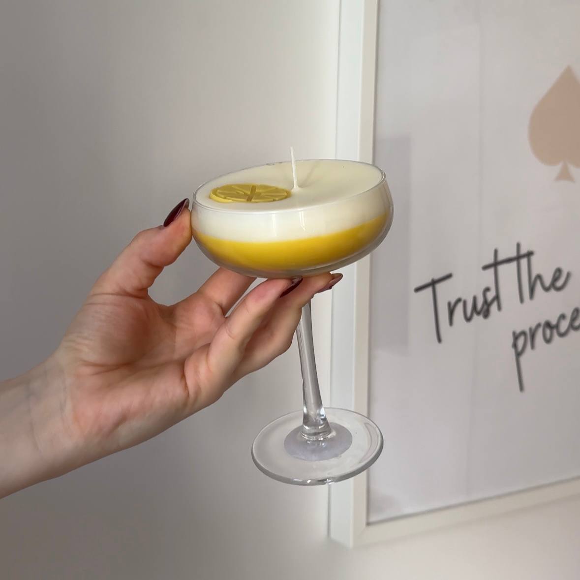 Lemon Drop Martini Kerze