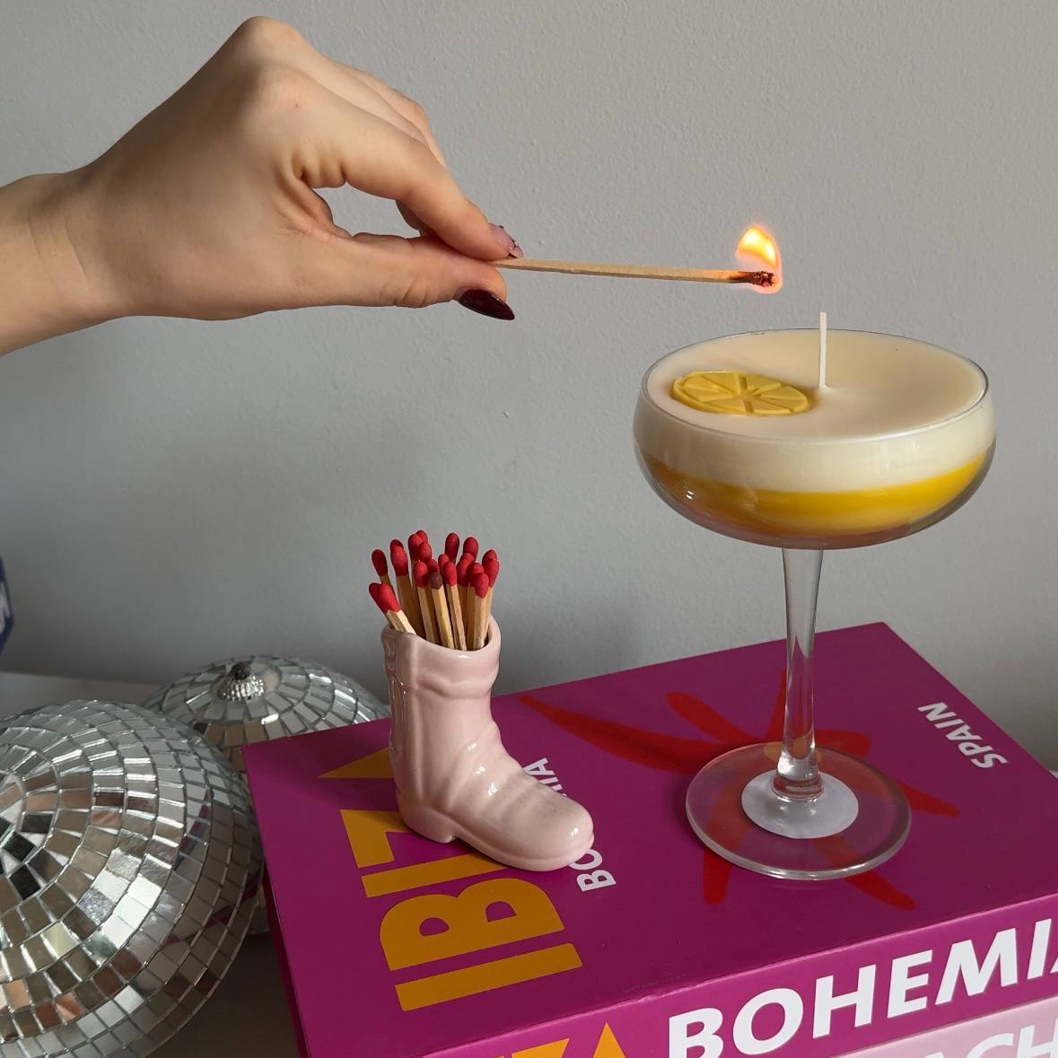Lemon Drop Martini Kerze