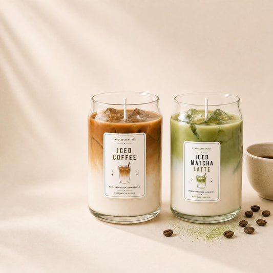 Iced Matcha Latte und Iced Coffee Kerzen im The Iced Duo Bundle